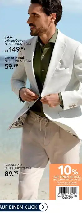 Peek & Cloppenburg Nils sundström sakko oder leinen-hemd oder leinen-hose Angebot