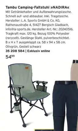 Tchibo Tambu camping-faltstuhl nadira Angebot