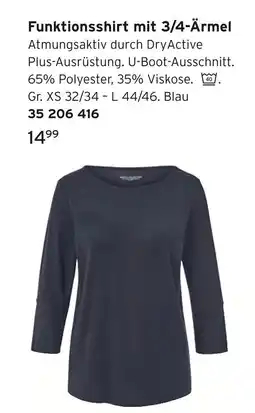 Tchibo Funktionsshirt mit 3/4-ärmel Angebot
