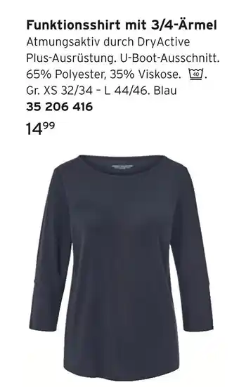 Tchibo Funktionsshirt mit 3/4-ärmel Angebot