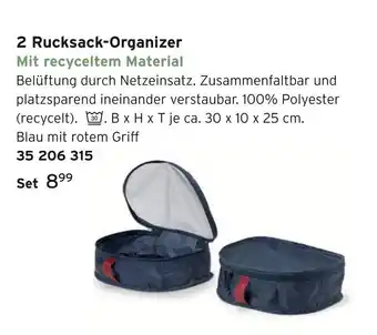 Tchibo 2 rucksack-organizer Angebot
