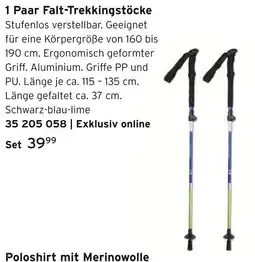 Tchibo 1 paar falt-trekkingstöcke Angebot