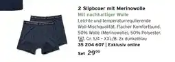 Tchibo 2 slipboxer mit merinowolle Angebot