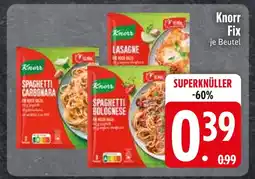 Edeka Knorr spaghetti carbonara oder lasagne oder spaghetti bolognese Angebot