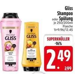Edeka Gliss shampoo Angebot