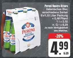E-Center Peroni nastro azzurro bier Angebot