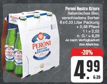 E-Center Peroni nastro azzurro bier Angebot