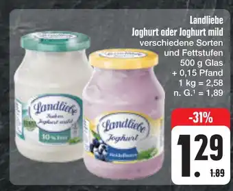 E-Center Landliebe joghurt oder joghurt mild Angebot
