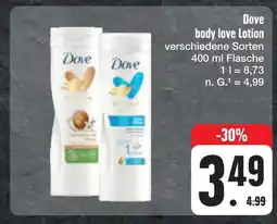 E-Center Dove body love lotion Angebot