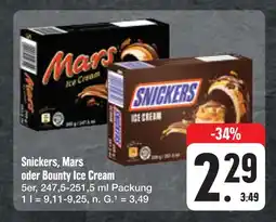 E-Center Snickers, mars snickers, mars oder bounty ice cream Angebot