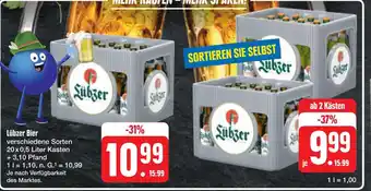 E-Center Lübzer bier Angebot