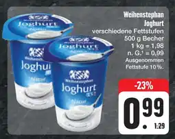 E-Center Weihenstephan joghurt Angebot