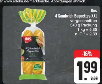 E-Center Ibis 4 sandwich baguettes xxl Angebot