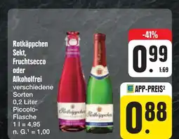 E-Center Rotkäppchen sekt, fruchtsecco oder alkoholfrei Angebot