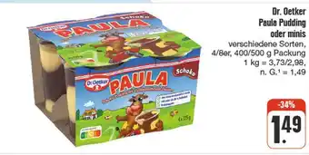 nah & gut Dr. oetker paula pudding oder minis Angebot