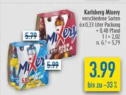 diska Karlsberg mixery bier & cola oder iced blue Angebot