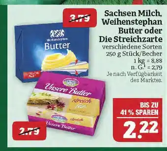 Marktkauf Sachsen milch, weihenstephan butter oder die streichzarte Angebot