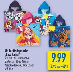 diska Paw patrol kinder badeponcho Angebot