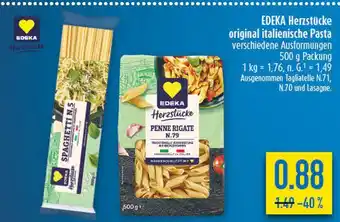diska Edeka herzstücke spaghetti n.5 oder penne rigate n.79 Angebot