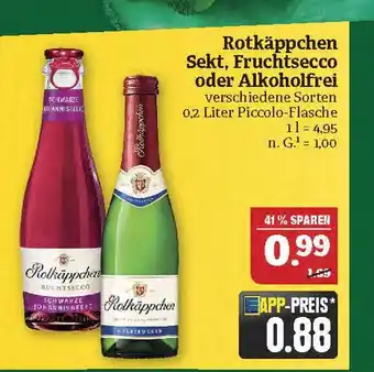 Marktkauf Rotkäppchen sekt, fruchtsecco oder alkoholfrei Angebot