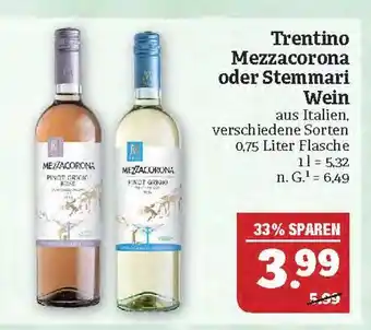 Marktkauf Mezzacorona trentino mezzacorona oder stemmari wein Angebot