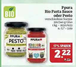 Marktkauf Ppura bio pasta sauce oder pesto Angebot