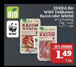Marktkauf Edeka bio wwf delikatess bacon oder würfel Angebot