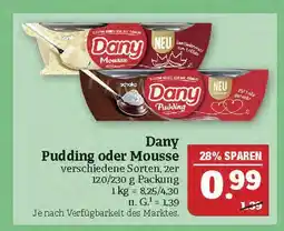 Marktkauf Dany pudding oder mousse Angebot