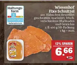 Marktkauf Wiesenhof fixe schnitzel Angebot