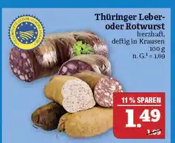 Marktkauf Thüringer leber- oder rotwurst Angebot