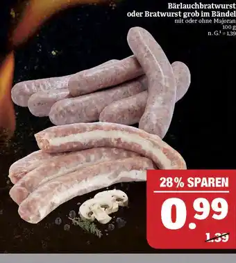 Marktkauf Bärlauchbratwurst oder bratwurst grob im bändel Angebot
