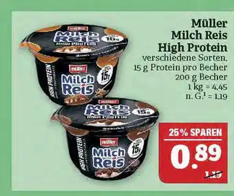 Marktkauf Müller milch reis high protein Angebot