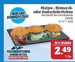 Marktkauf Matjes-, bismarck- oder seelachsbrötchen Angebot