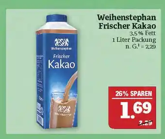 Marktkauf Weihenstephan frischer kakao Angebot