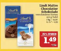 Marktkauf Lindt maître chocolatier schokolade Angebot