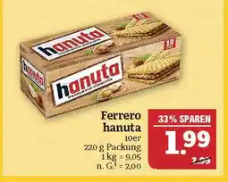 Marktkauf Ferrero hanuta Angebot