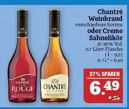 Marktkauf Chantre weinbrand verschiedene sorten oder creme sahnelikör Angebot
