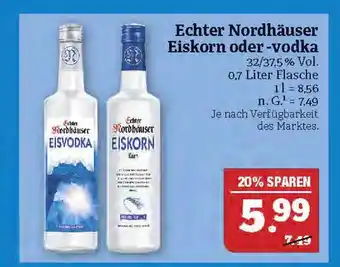 Marktkauf Echter nordhäuser eiskorn oder -vodka Angebot