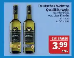 Marktkauf Deutsches weintor weißer burgunder oder grauer burgunder Angebot
