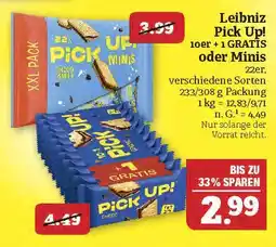 Marktkauf Leibniz pick up! 10er + 1 gratis oder minis Angebot