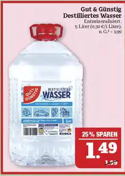 Marktkauf Gut & günstig destilliertes wasser Angebot