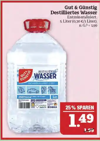 Marktkauf Gut & günstig destilliertes wasser Angebot