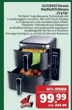 Marktkauf Gourmetmaxx heißluftfritteuse fry up Angebot