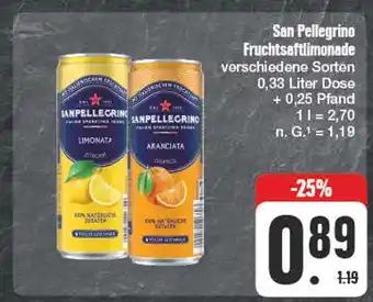 Edeka San pellegrino fruchtsaftlimonade Angebot