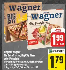 Edeka Wagner die backfrische, big city pizza oder piccolinis Angebot