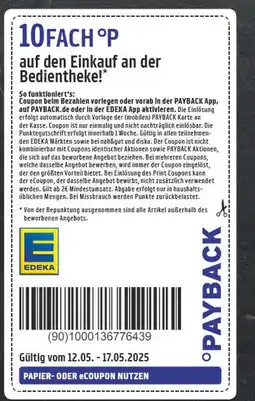 Edeka Edeka 10fach °p auf den einkauf an der bedientheke! Angebot