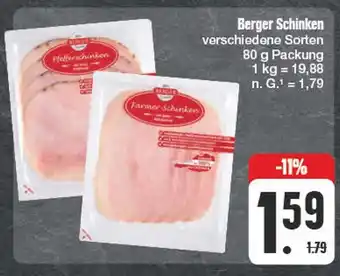 Edeka Berger schinken pfefferschinken oder farmer schinken Angebot
