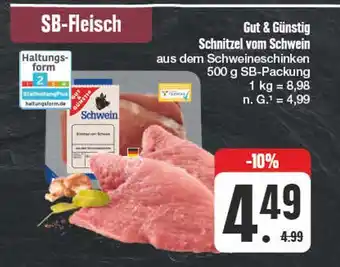 Edeka Schwein schnitzel vom schwein Angebot