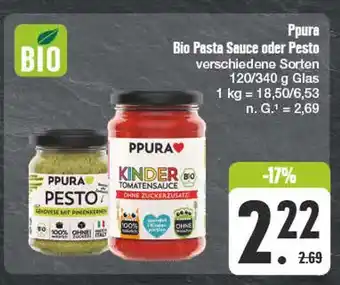 Edeka Ppura bio pasta sauce oder pesto Angebot