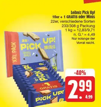 Edeka Leibniz pick up! 10er + 1 gratis oder minis Angebot